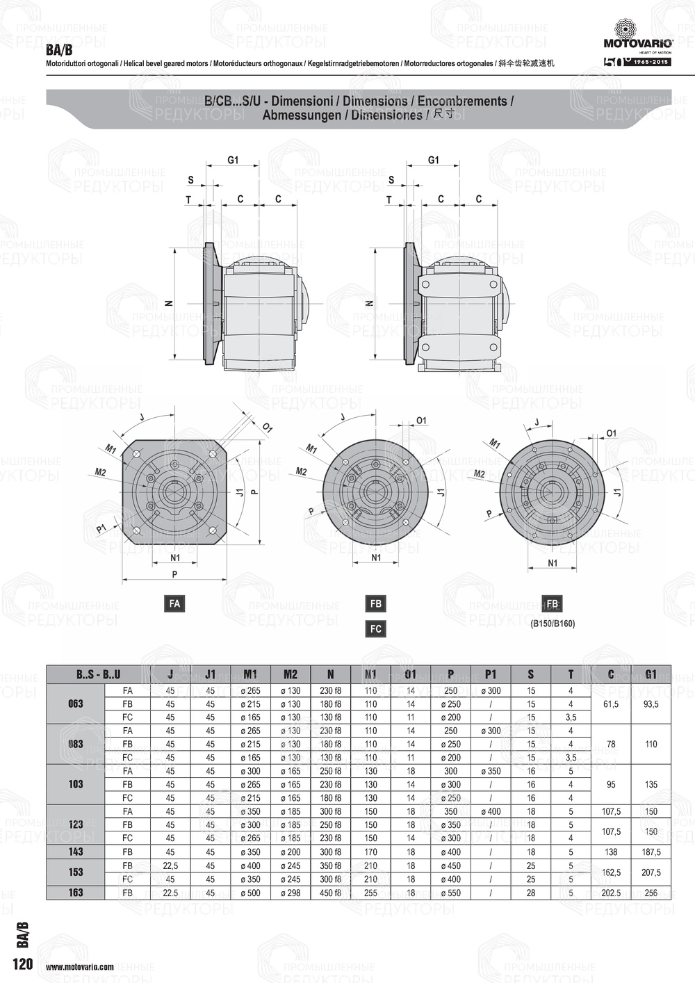 Мотор-редуктор Motovario BA 53 Motovario BA 53